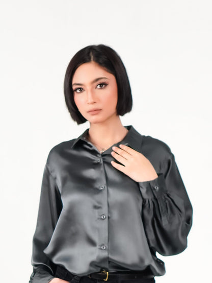 Lumina Silk Charcoal Gray