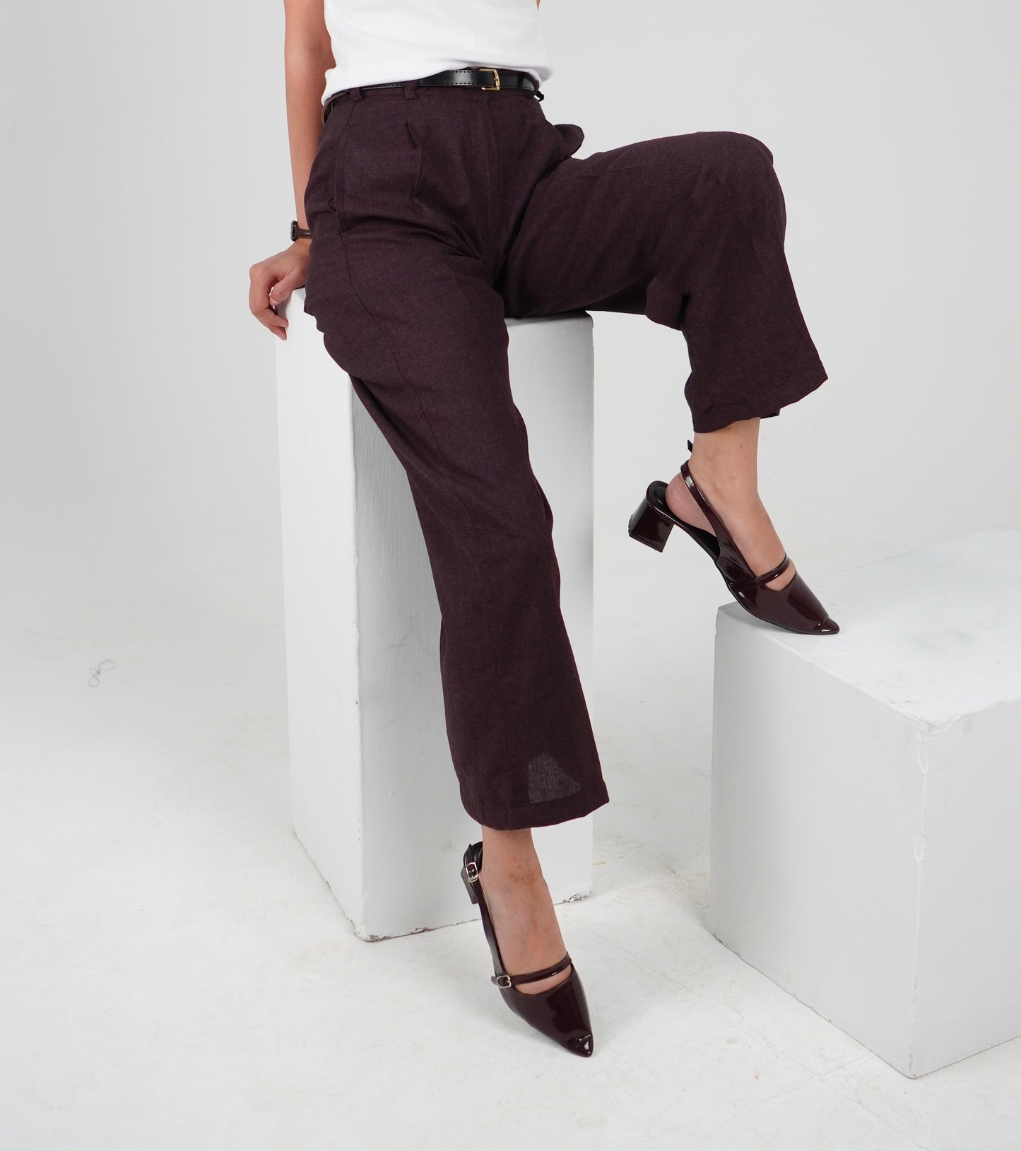 Burgundy Edit Pants