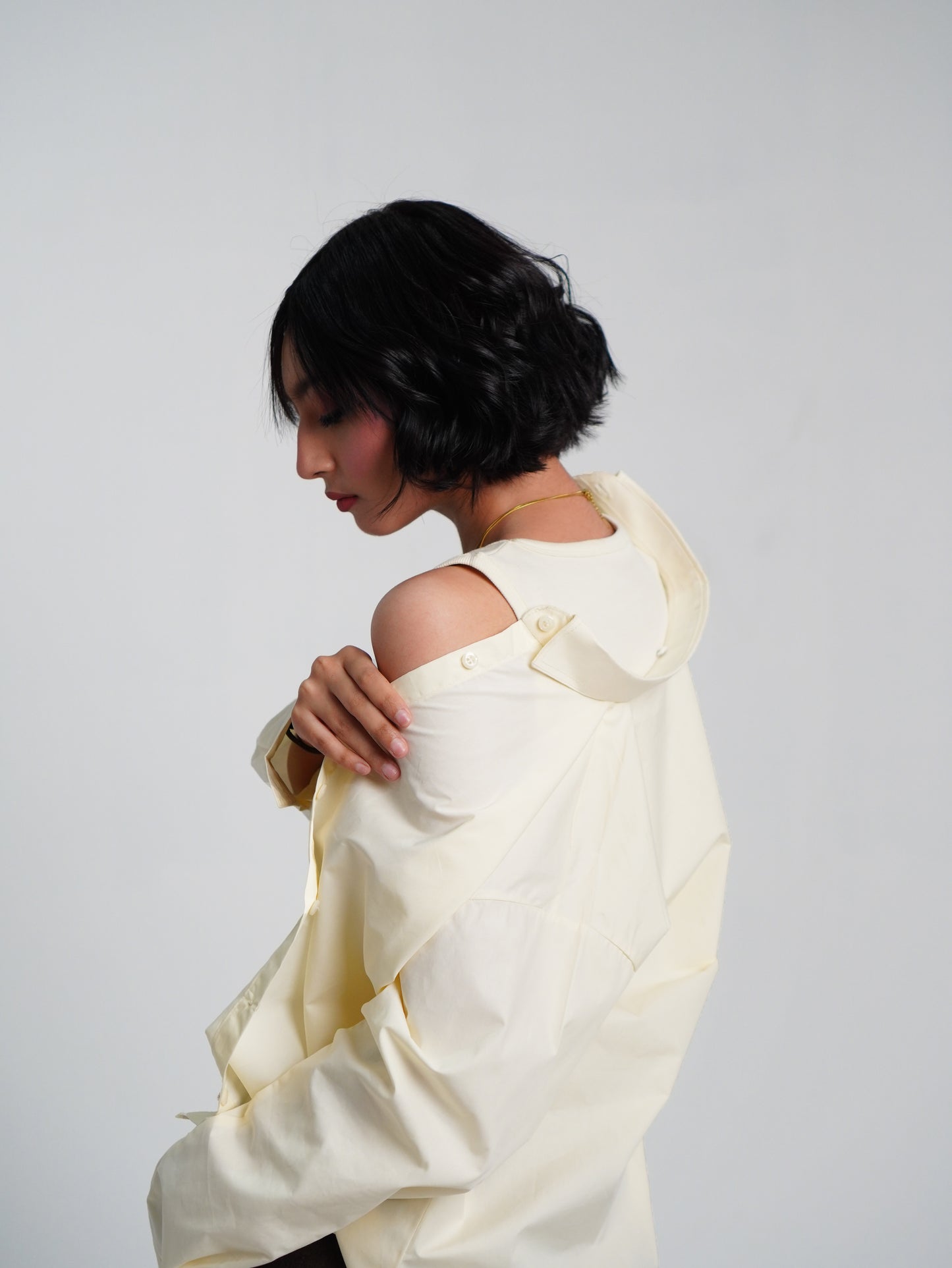 Ivory Ground Tailored Shirt