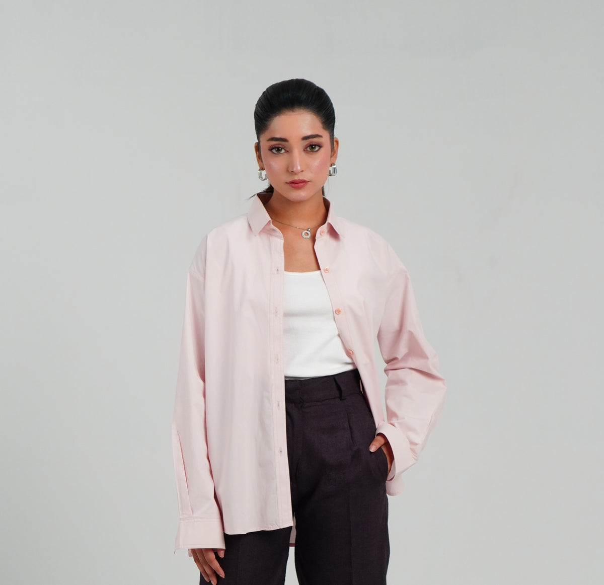 Pale Plum Tailored Shirt